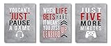 Brooke & Vine Video Game Wall Decor, Gaming Posters, Teen Boy Gamer Decor (UNFRAMED 8 x 10 Set of 3) Game Room, Playroom, Media Room, Bedroom, Dorm, Office, Desk, Mancave - Gaming Red