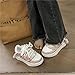 Women's Trendy Outdoor Fashion Sneakers Shoes Lace-up Flat Platform Skateboard Shoes Comfortable Round Toe Casual Shoes(Pink,8.5)