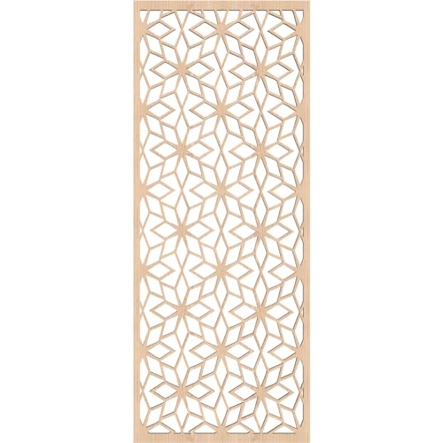 Image of Lake Decorative Pierced Fretwork Wood Wall Panels, 13 3 /8 inchW x 34 3 /8 inchH x 3 /8 inchT, Red Oak