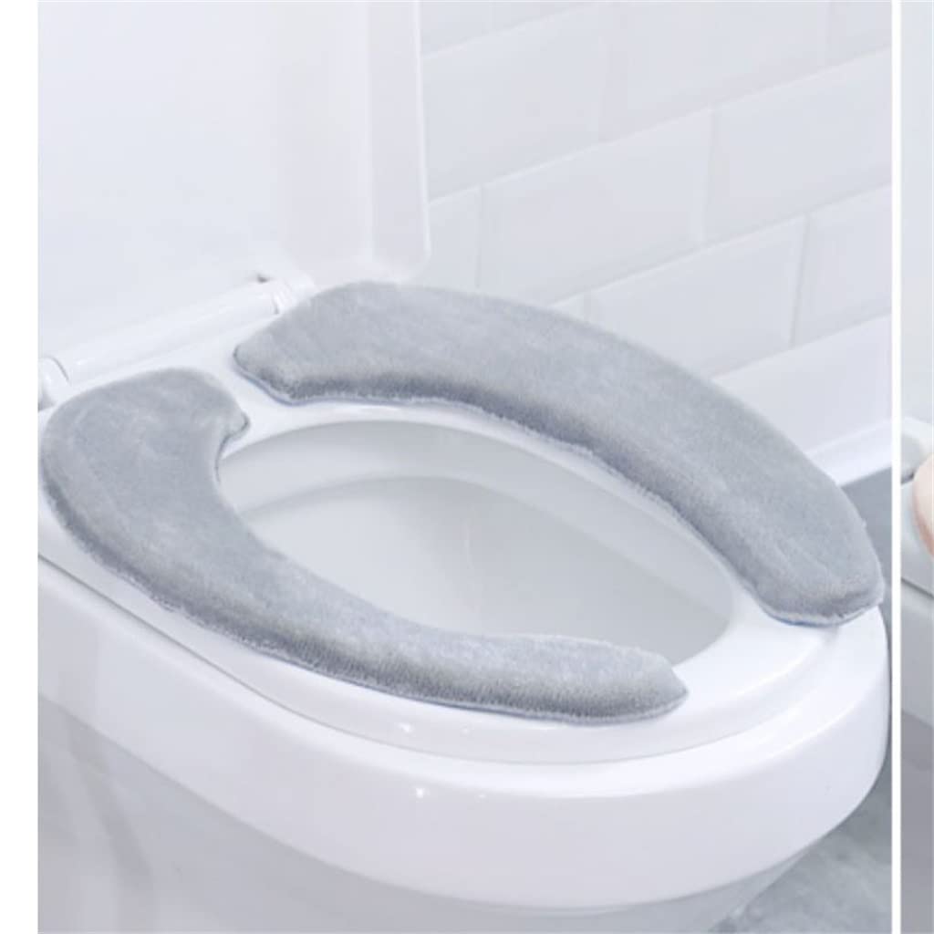 Cubierta de inodoro de franela gruesa universal lavable | Pack de 3 almohadillas