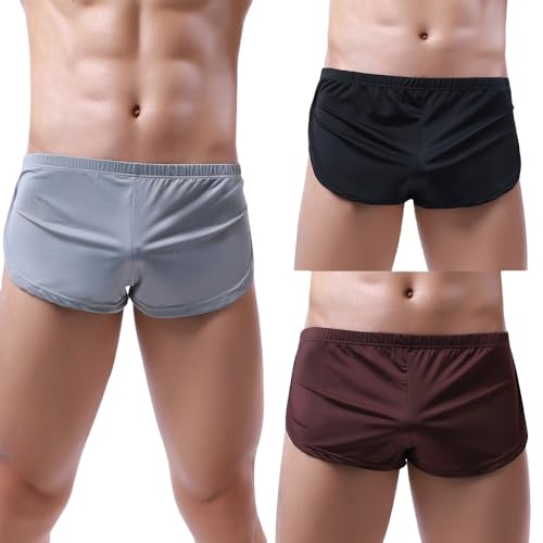 Men's Boxer Aloha Shorts Loose and Soft Sports and Fitness Underwear 3 Pack