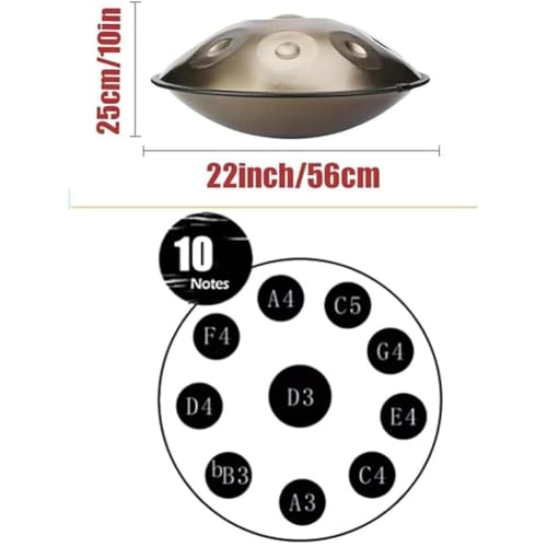 Handpan Drum, Tambor de Mano de Acero 10 Notas 22 Pulgadas miniatura 4