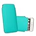 iPhone 8 Plus iPhone 7 Plus IPhone 6 6S Plus 5.5 Sleeve , [ Minimalism ] Elastic Pull Strap , Synthetic Leather Protective Sleeve Pouch Cover Case , Professional Executive Case Design . - Teal
