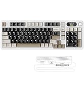 ATTACK SHARK X98PRO Uszczelka mechaniczna klawiatura gamingowa, BT/2.4G Wireless/USB-C, kolorowy ekran LED i C...