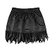 ANSUG Mujeres Falda de Plumas Negras Mini Pretina elástica Faldas de una...