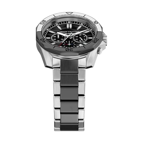 Image of Armani Exchange A|X Dive-Inspired Stainless Steel Watch for Men