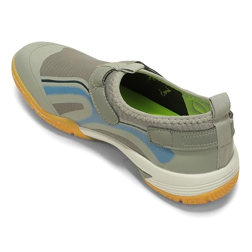 Image of Liberty leap7x NEWRACE-1E Black & Light Grey Sports Non Lacing Walking Shoes for Men