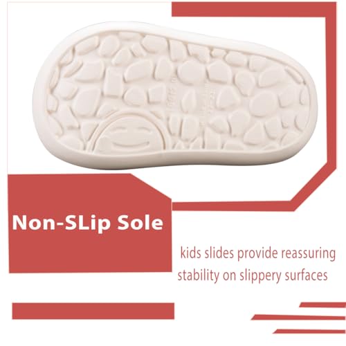 Image of Girls Cloud Bow Slide & Shower Slippers - Non-Slip Slip-On Kids Beach Pool Indoor Outdoor Shoes
