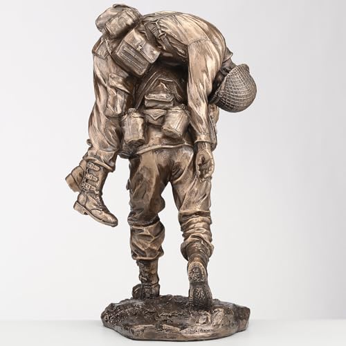 Escultura de Soldado en Bronce y Resina 24 cm miniatura 4