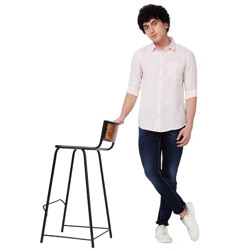 Image of Spykar Men's Regular Fit N /A Full Sleeve Solid Casual Shirts