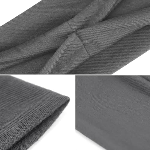 Image of DRESHOW Yoga Sports Headbands for Women Elastic Non-Slip Headbands Workout Running Hair Bands 6 Pack