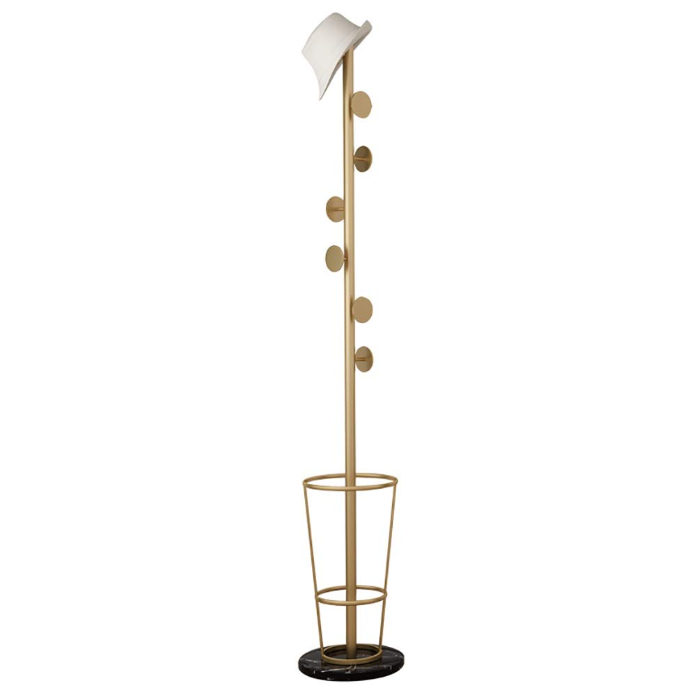 Gonmdopy D Black Umbrella Stand, Household Umbrella Stand, Umbrella Stand Multifunctional Coat Rack, Round Metal Umbrella