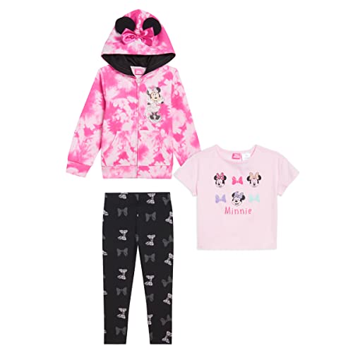 Sudadera de Minnie Mouse para niña y conjunto de pantalón rosa talla 7