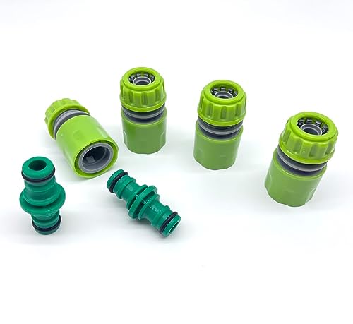 XMDROU Gartenschlauch Kupplung 3er Set - Mit Regulierventil 1/2 Zoll
