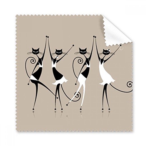 Chiffon de nettoyage pour lunettes motif chat 5pcs