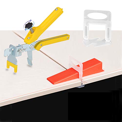 Tile Leveling System Kits Tile 600Pcs 1/8 Inch Leveling Spacers Clips And 200Pcs Reusable Wedges With 1Pc Tile Plier For Tile Stone #TOP9
