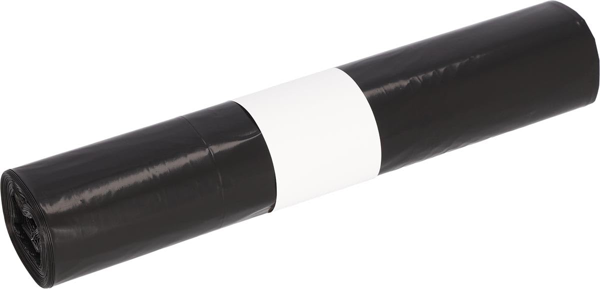 LDPE – Bolsas de basura (30 unidades/rollo, 260 + 240 x 640 mm, 25 My, color negro, 30 litros, bolsas de basura, saco de basura, bolsas de basura, bolsas de basura Saco