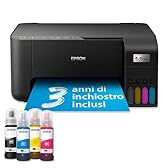 Epson EcoTank ET-2862 Stampante Multifunzione A4 con Serbatoi Ricaricabili Alta Capacità, 4 Flaconi Inclusi fino a 3600pag B/N 6500pag Colore, ottieni 20€ di cashback