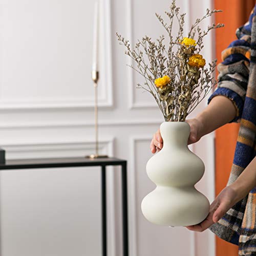 Tenforie Flower Vase Ceramic Vases for Decor, Flower Vase for Home Decor Living Room, Home, Office, Centerpiece,Table and Wedding