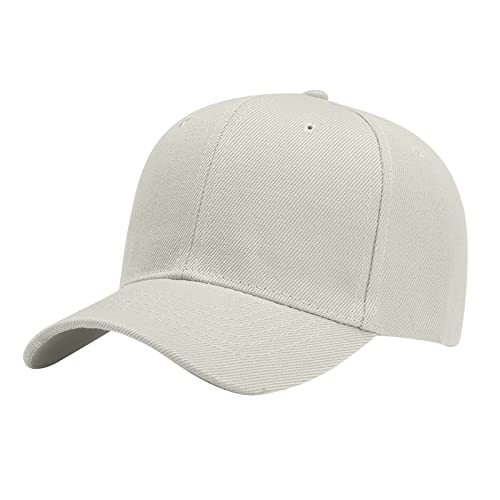 Genérico de béisbol Bordadas para Hombres y Mujeres, de béisbol para, de béisbol para Correr y Actividades al Libre Negras Baratas (Beige, One Size)