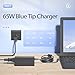 65W Laptop Charger Blue Tip Compatible with HP EliteBook Charger 840 850 845 830 820 G8/G7/G6/G5/G4/G3,ProBook Charger 445 450 430 440 446 455 470 640 650 745 735 725 755 with Power Cord