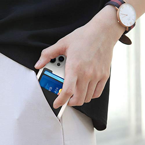 Pacote com 2 porta-cartões FYY para a parte de trás do telefone, cole na carteira, carteira elástica