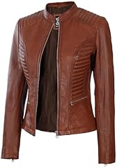 N185 Leather Jacket Women - Cognac