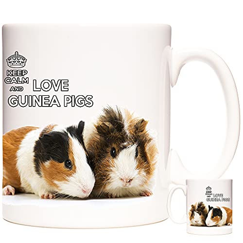 Mug en céramique avec inscription « Keep Calm and Love Guinea Pigs »