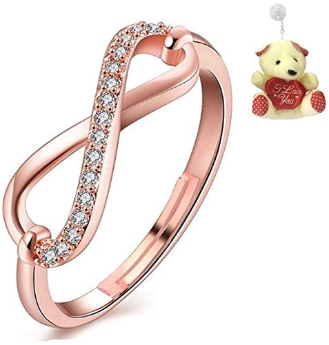 Okos Rose Gold Plated Adjustable Infinity Love Alloy Finger Ring With 1 Teddy Bear For Girls And Women FR1000922Ted (B08SKJ3T2Z) Amazon Price History, Amazon Price Tracker
