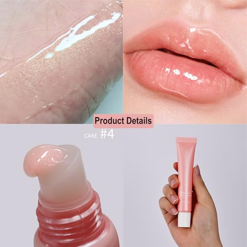 Image of 4 PCS Lip Glossy Butter Nourishing Balm,Lightweight,Non-Sticky,Long-lasting Lip Care Set