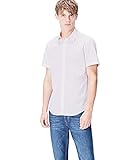 Manches courtes FIND Bailey Short Sleeve Spot Prints Slim Fit, Chemise Habillée homme, Orange (Mango Polka), Medium