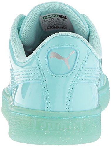 Puma Unisex-Child Basket Patent Iced Glitz Sneaker, Aruba Blue-Aruba Blue, 6 M US Big Kid3