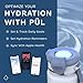 PÜL SmartCap, Mobile-Connected Smart Water Cap to track Daily Water Consumption and Set Hydration Goals with Gentle Glow to Remind You to Stay Hydrated, Includes 24 oz Insulated water Bottle BPA Free