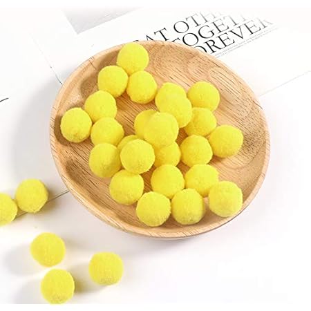 Amazon Com Worldoor Premium 400 Pcs 10mm Yellow Color Pom Poms Craft Pom Pom Balls Colorful Pompoms For Diy Creative Crafts Decorations Kids Craft Project Home Party Holiday Decorations Yellow 10 Mm Arts