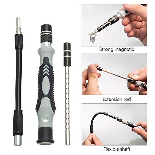 Image of HPMAISON 115 in 1 Precision Screwdriver Set, Magnetic Mini Screwdriver Set DIY Hand Work Repair Tools Kit for iPhone, Laptop, PC, Watch, Glasses and Other Electronics, Small Screwdriver Kit with Case