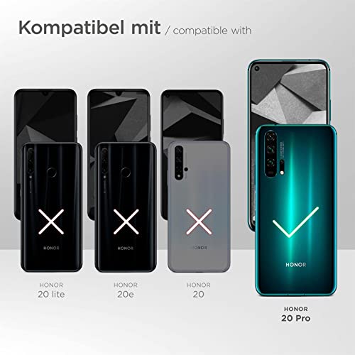 Housse Honor 20 Pro étui en cuir végétalien de qualité supérieure noir MoEx - 2