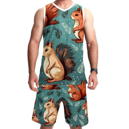 Combinaison de basket-ball avec poches imprimé écureuil taille S au 5XL