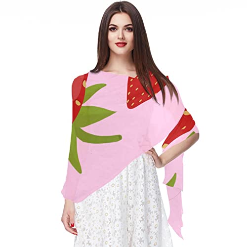 Châles et écharpes roses fraise multicolore 20 et grand foulard
