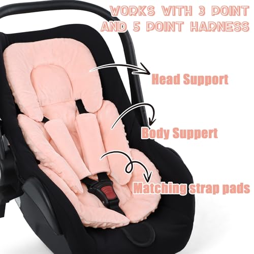 Image of GFU Infant Stroller mat, Fits for Stroller, Swing, Orange