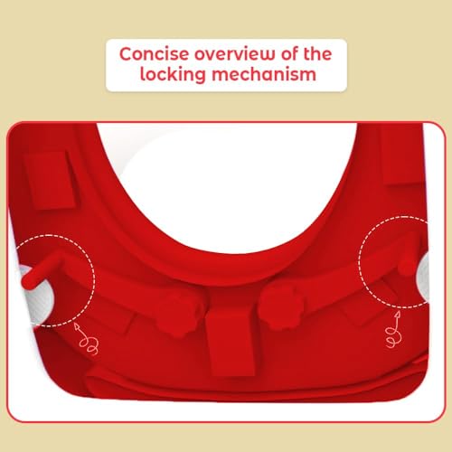 Image of StarAndDaisy Potty Seat for Kids 1-3 Years | Toilet Seat for Kids with Height Adjustable & Removable Soft Cushion, Fits All Western Toilets seat (Yellow - Red)