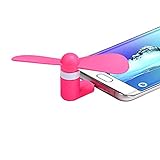 Lucoo® 5Pin Portable Super Mute USB Cooler Cooling Mini Fan For Android Phone (Hot Pink)