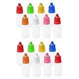 LOLIPPYY 50 piezas Botellas Goteras Transparentes de Recargables y Reutilizables para para y Almacenamiento de Oculares Aceites Esenciales y Pigmentos