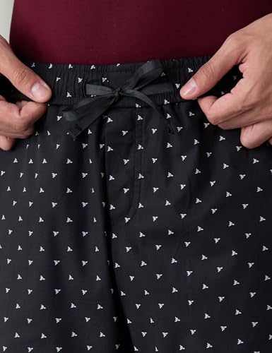 Image of Amazon Brand - Symbol mens 100% Cotton Pyjama /Lounge Pants |Regular Fit | Printed | Available in Plus Sizes