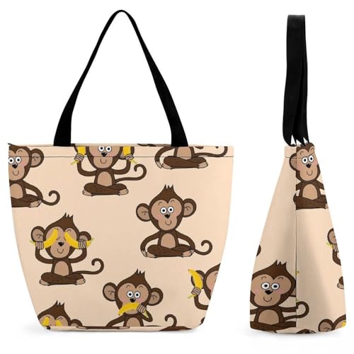 Sac de shopping singe mignon pour les escapades et le voyage des femmes