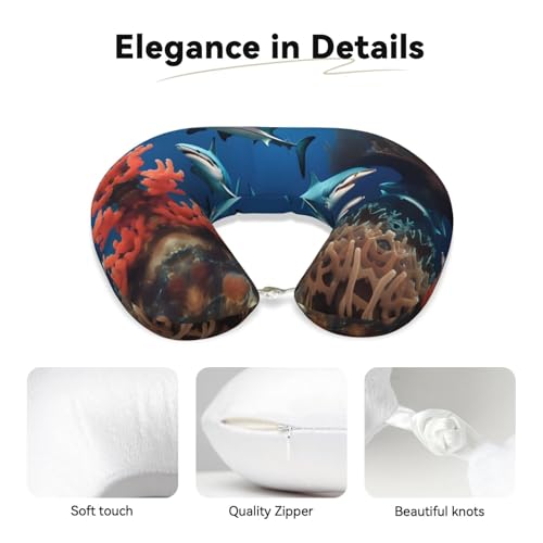 Almohada de espuma viscoelástica para viaje U-shaped miniatura 3