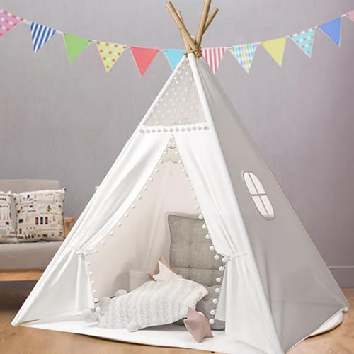 Anttyscar Kinder Tipi Zelt,Sternen klassisches indisches Spielzelt für Kinder,Kinderzelte aus für Mädchen und Jungen mit Tragetasche,faltbares Spielhaus für drinnen oder draußen