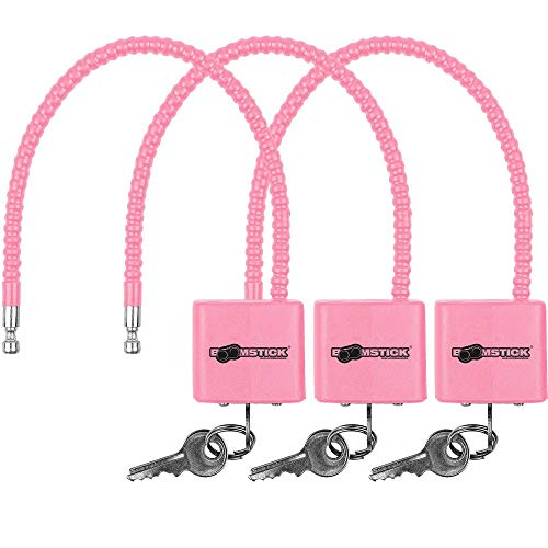 8.5" Pink Cable Lock (5.2Mm) 3, Pack Boom-10110-3 #TOP1