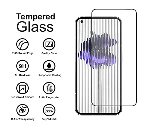 Image of HD Tempered Glass Screen Protector Compatible For Nothing Phone 1 5G With Edge To Edge Coverage And Easy Installation Kit