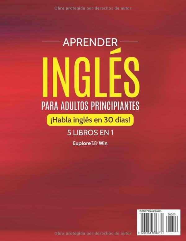 Miniatura 2 de Aprender inglés para adultos principiantes 5 libros en 1 Habla inglés en 30 días! (Spanish Edition)