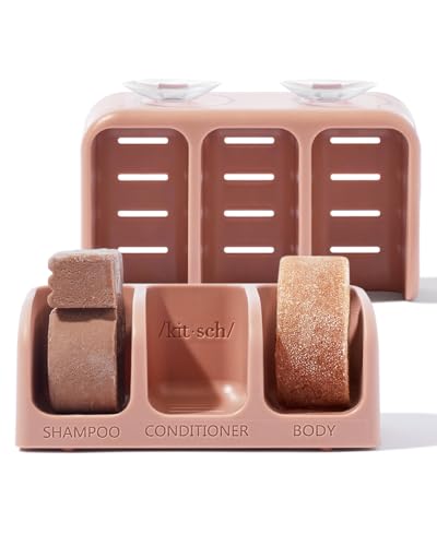 Kitsch Portasapone autodrenante per doccia, supporto in plastica riciclata per